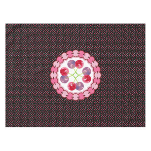 Scattered Watercolor Cherries Pattern Tablecloth