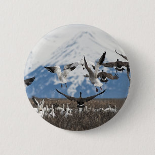 Scattering Geese 6 Cm Round Badge