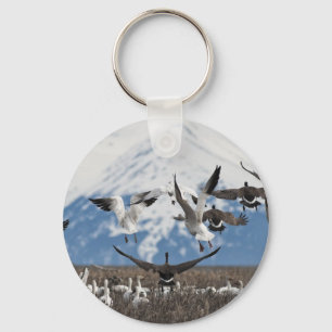 Scattering Geese Key Ring