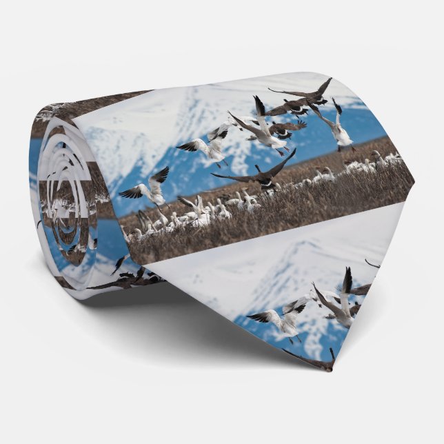 Scattering Geese Tie (Rolled)