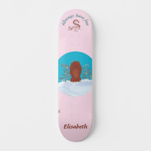 Scavenger hunt fun squirrel digging customise name skateboard