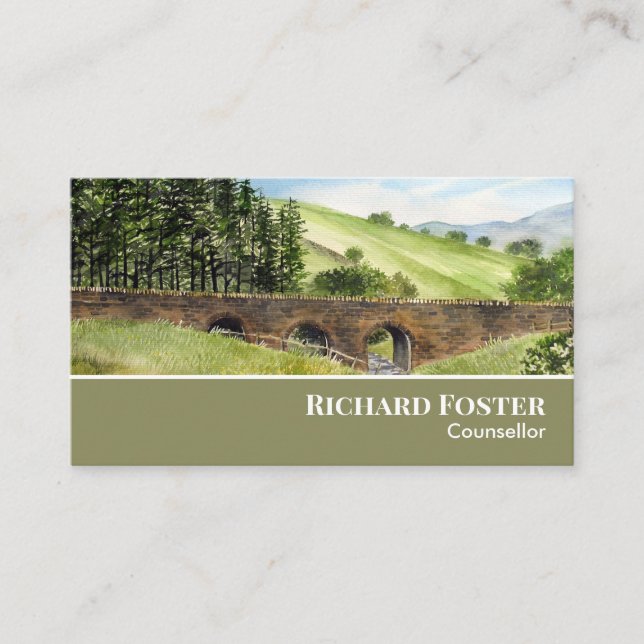 Scawgill Bridge Lake District England Business Card (Front)