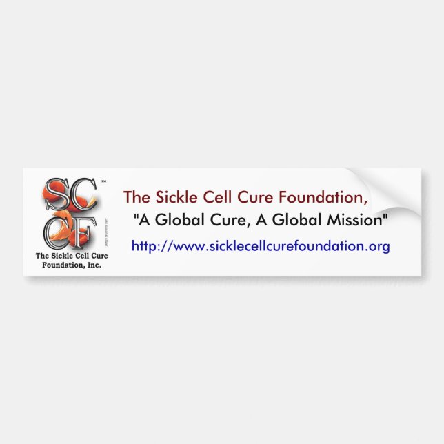 SCCFdesign,   The Sickle Cell Cure Foundation, ... Bumper Sticker (Front)