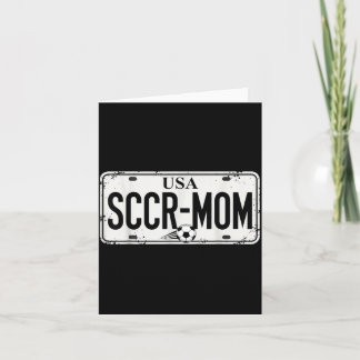 Sccr Mum Cute Funny Proud Soccer Supporter Mama Card
