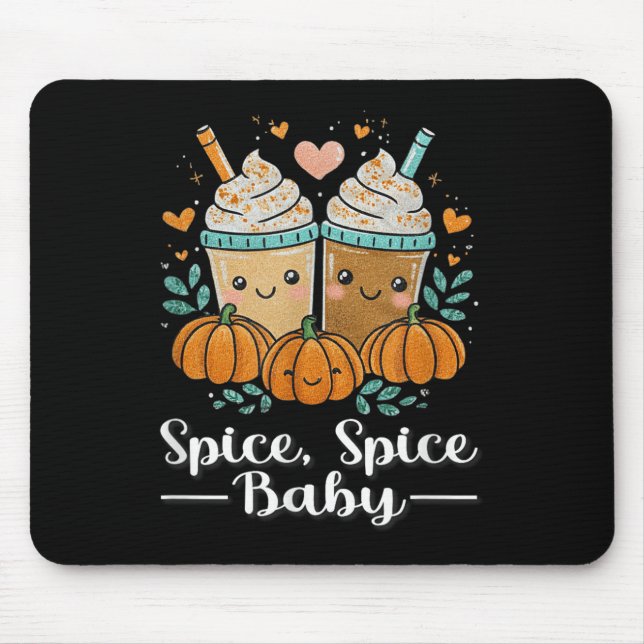 Sce Sce Baby Kawaii Pumpkin Sce Latte Lover  Mouse Mat (Front)