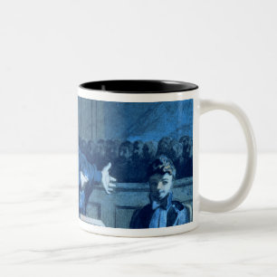 Scene at a tribunal (w/c) Two-Tone coffee mug