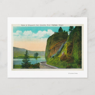 Scene at Shepperd's Dell on Columbia River Postcard