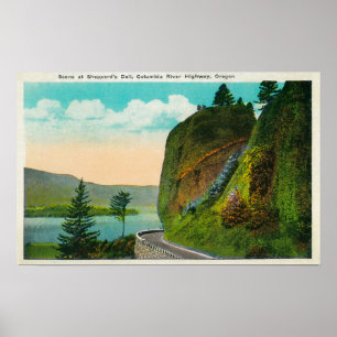 Scene at Shepperd's Dell on Columbia River Poster