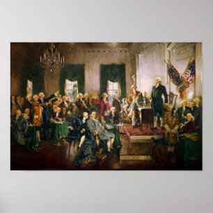 Scene at the Signing of the Constitution Poster
