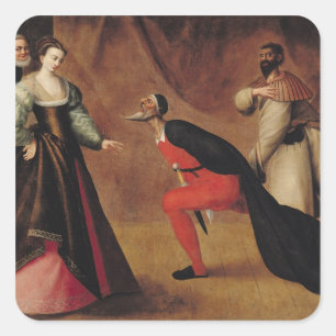 Scene from a Play Square Sticker