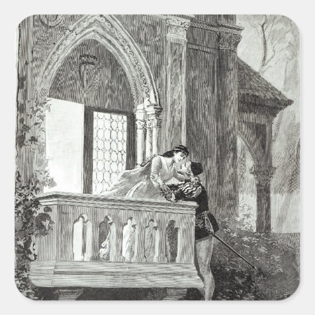 Scene from Act II of Romeo and Juliet Square Sticker (Front)