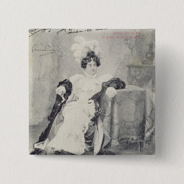 Scene from Act II of the opera 'La Boheme' 15 Cm Square Badge (Front)