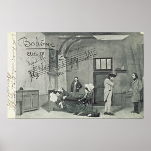 Scene from Act IV of the opera 'La Boheme' Poster