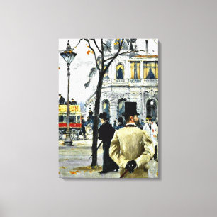 Scene from Copenhagen; Paul Gustave Fischer art Canvas Print