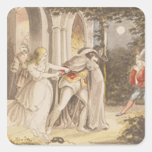 Scene from Don Juan Square Sticker (Front)
