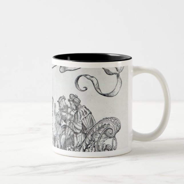 Scene from Maximilian's Triumphal Procession Two-Tone Coffee Mug (Right)