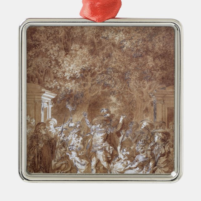 Scene from of 'The Marriage of Figaro' Metal Tree Decoration (Front)