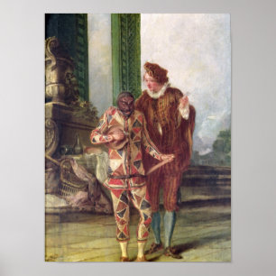 Scene from the Commedia dell'Arte Poster
