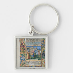 Scene from the 'Hours of Louis d'Orleans' Key Ring