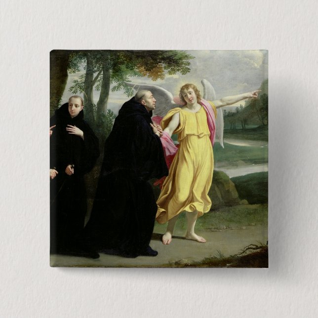 Scene from the Life of St. Benedict 15 Cm Square Badge (Front)