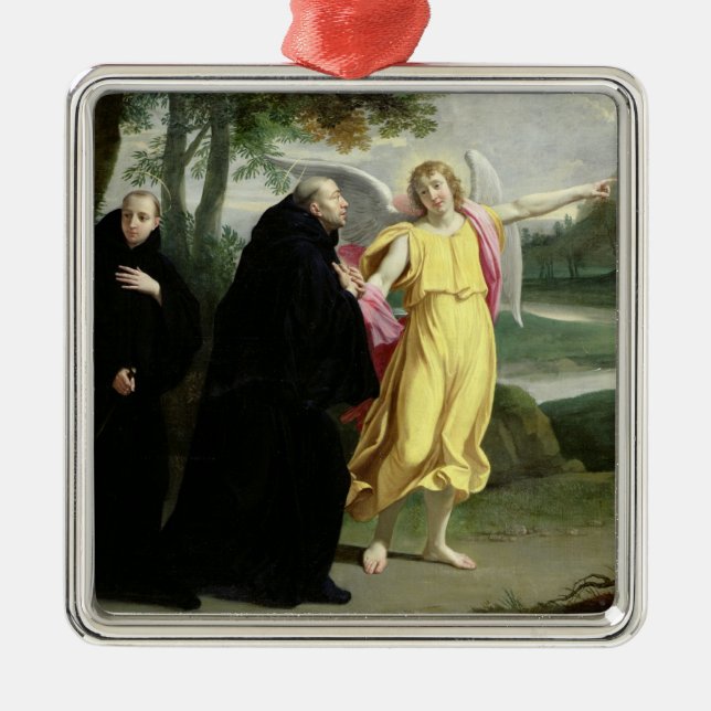 Scene from the Life of St. Benedict Metal Tree Decoration (Front)