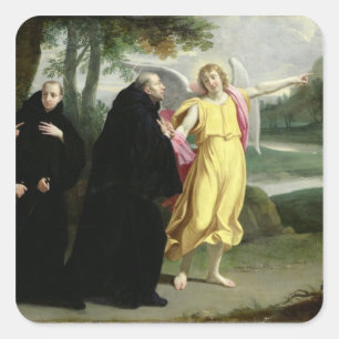Scene from the Life of St. Benedict Square Sticker