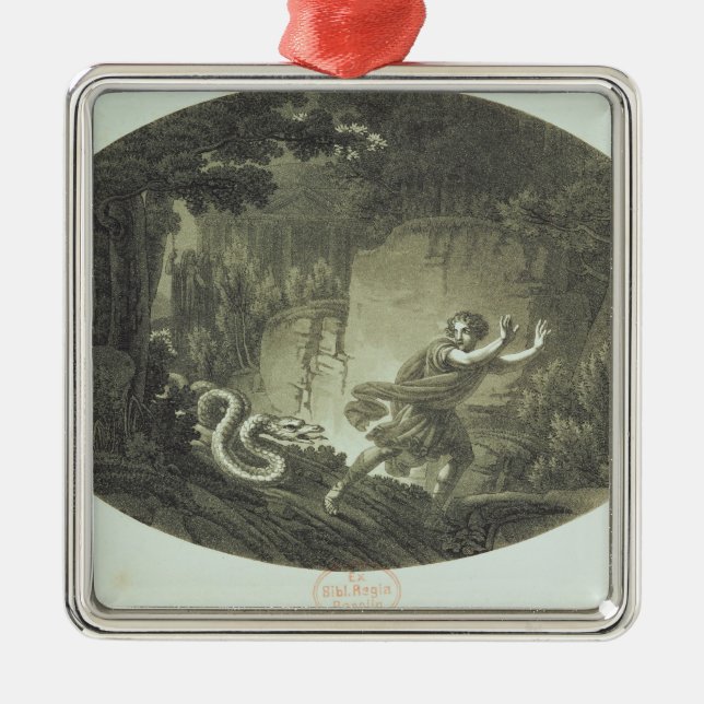 Scene from 'The Magic Flute' by Mozart Metal Tree Decoration (Front)