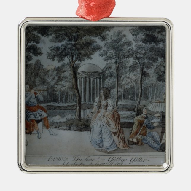 Scene from 'The Magic Flute' Metal Tree Decoration (Front)