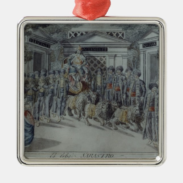 Scene from 'The Magic Flute' Metal Tree Decoration (Front)