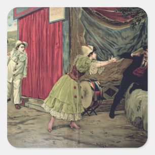 Scene from the opera 'Pagliacci' Square Sticker