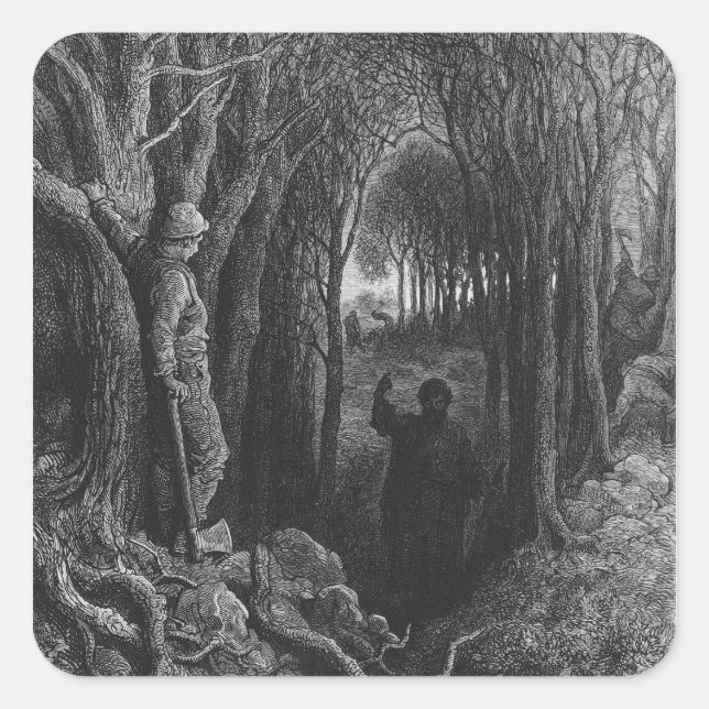 Scene from 'The Rime of the Ancient Mariner' 2 Square Sticker (Front)