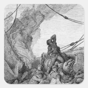 Scene from 'The Rime of the Ancient Mariner' 3 Square Sticker
