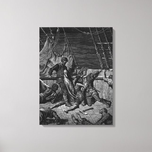 Scene from 'The Rime of the Ancient Mariner' Canvas Print (Front)
