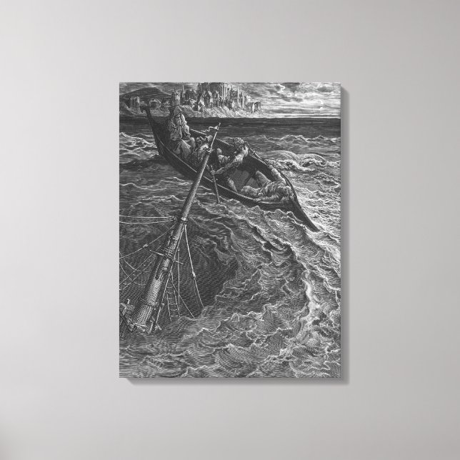 Scene from 'The Rime of the Ancient Mariner' Canvas Print (Front)