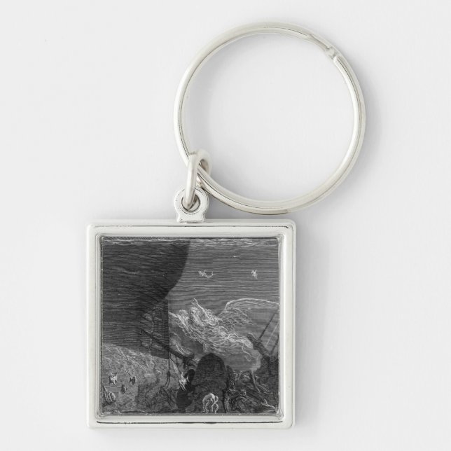 Scene from 'The Rime of the Ancient Mariner' Key Ring (Front)