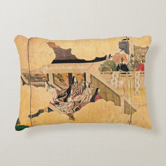 Scene from the Tale of Genji  Decorative Cushion (Front)