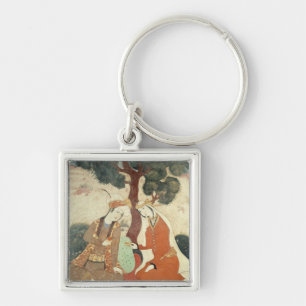 Scene galante from the era of Shah Abbas I Key Ring