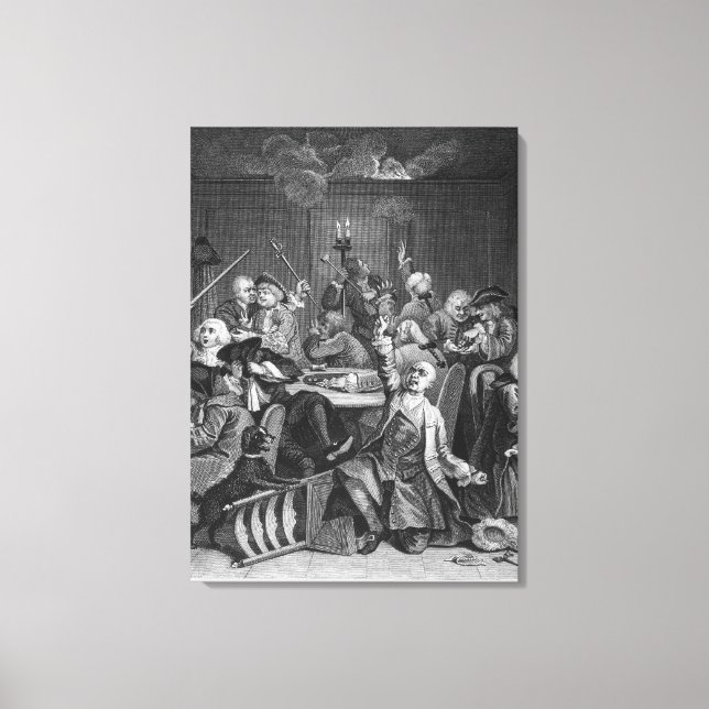 Scene in a Gaming House Canvas Print (Front)