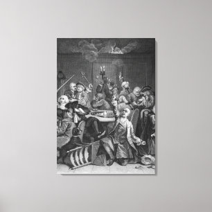 Scene in a Gaming House Canvas Print