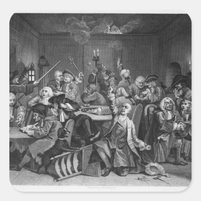 Scene in a Gaming House Square Sticker (Front)