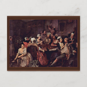 Scene In A Tavern " By Hogarth William Postcard