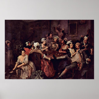Scene In A Tavern " By Hogarth William Poster