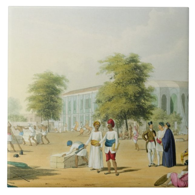 Scene in Bombay, from Volume I of 'Scenery, Costum Tile (Front)