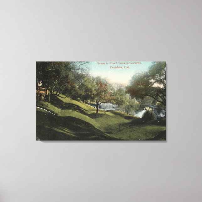 Scene in Busch Sunken Gardens Canvas Print (Front)