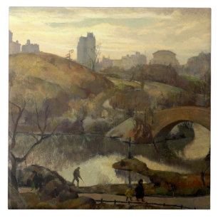 Scene in Central Park (New York City, NY, USA) Tile
