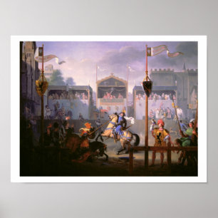 Scene of a Tournament in the Fourteenth Century, 1 Poster