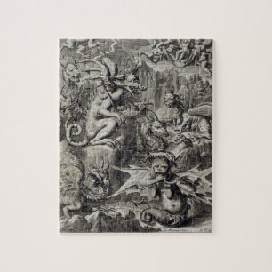 Scene of Hell, illustration from Book 1 Part 3 Cha Jigsaw Puzzle