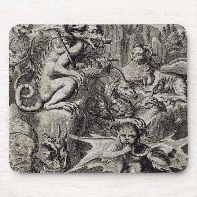 Scene of Hell, illustration from Book 1 Part 3 Cha Mouse Mat (Front)