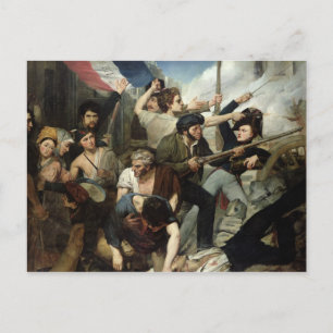 Scene of the 1830 Revolution Postcard