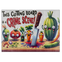 Scene of the Crime Glass Cutting Board